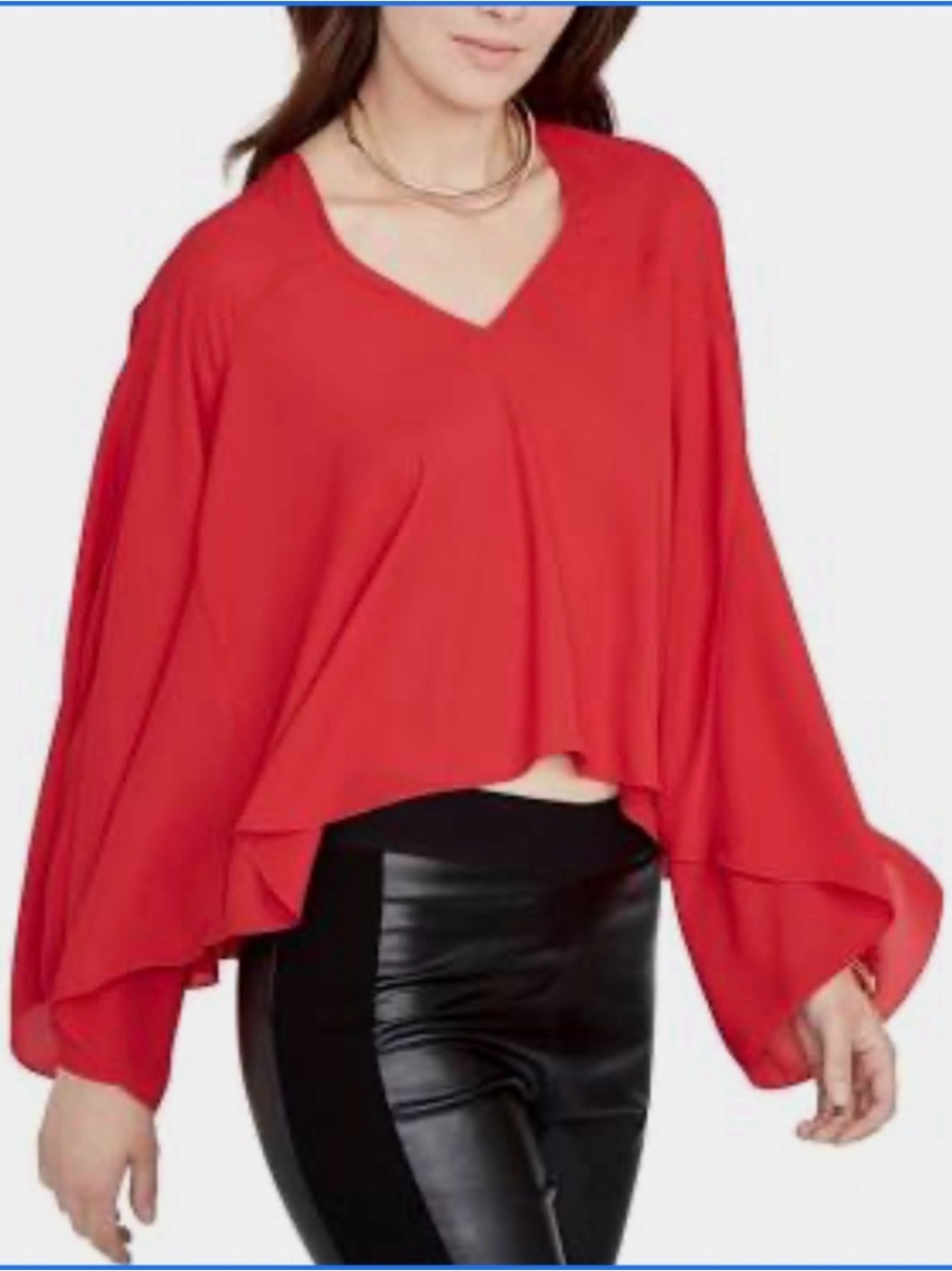 NWT Rachel Roy red blouse medium